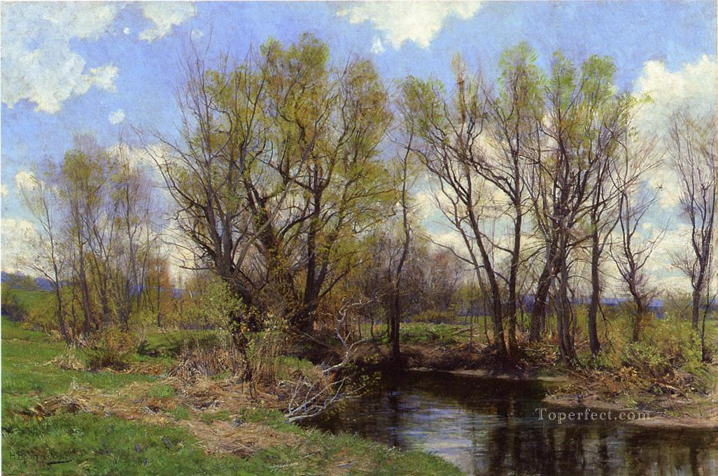 マサチューセッツ州シェフィールド近郊の早春の風景 ヒュー・ボルトン・ジョーンズ油絵